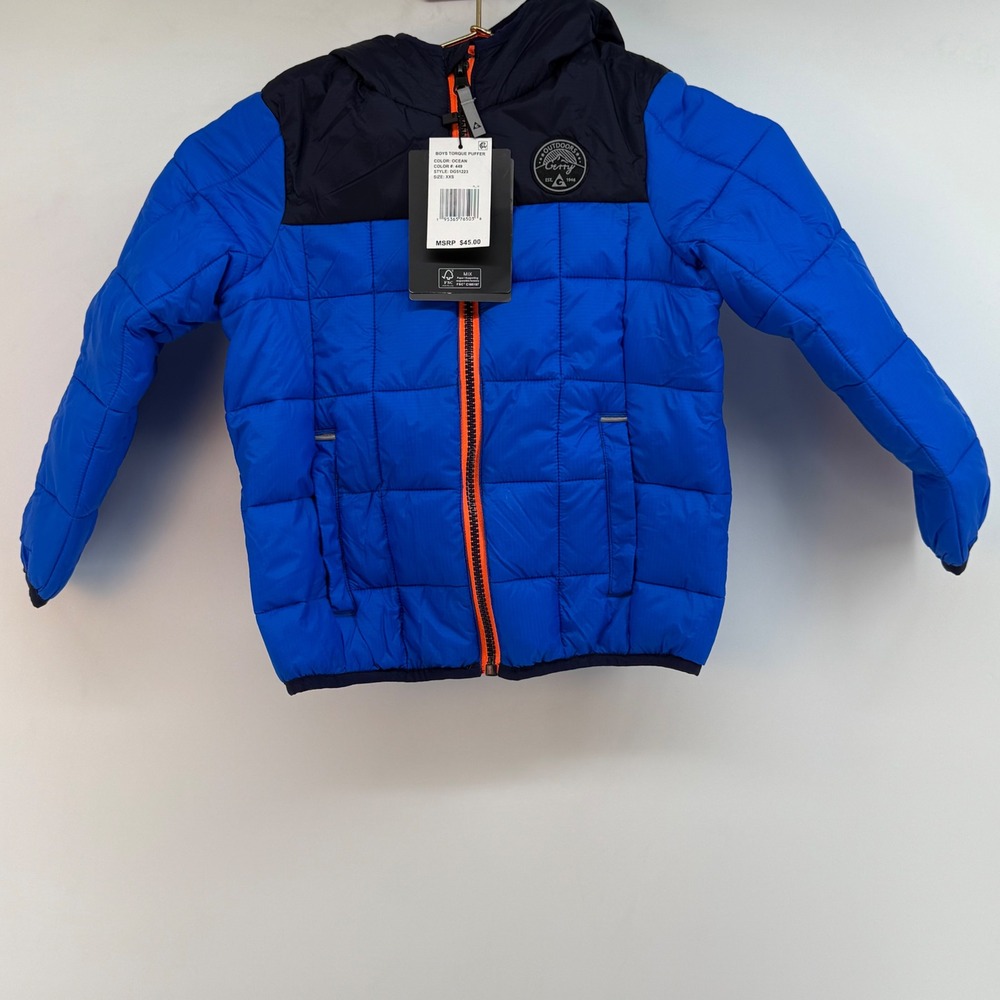 Gerry Boys‎ Torque Puffer Jacket Ocean Blue XXS Insulated Hooded MSRP $45